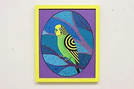 Parakeet Bird Original Acrylic Painting, Bodden 23.5" #51409