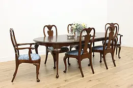 Georgian Design Vintage Cherry Dining Set, Table & 6 Chairs #51175