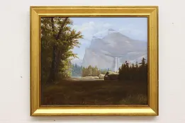 Yosemite Park Vintage Original Oil Painting, Schukhorn 28.5" #50822