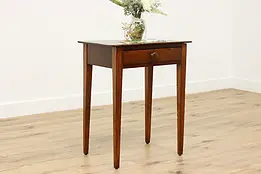 Farmhouse Antique 1820s Pine Nightstand, End, Side Table #51252