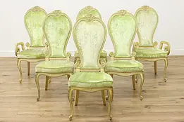 Set 6 Vintage Hollywood Regency Vintage Dining Chairs Mikel #51303