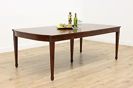 Hepplewhite Design Vintage Mahogany Dining Table, 3 Leaves #51177