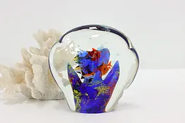 Shell Shape Vintage Blown Art Glass Paperweight Sculpture #49859