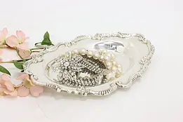Traditional Vintage Silverplate Calling Card Key Tray Signed #51208