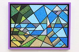 Abstract Kimberly Point Original Acrylic Painting Bodden 29" #51442