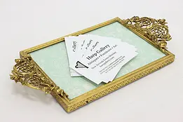 French Vintage Brass Jewel Tray Picture Frame, Cherubs #48900