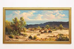 Southwest Desert Vintage Original Oil Painting Carrick 51.5" #50306