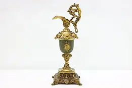 Classical Antique Gilt Brass Decorative Urn, Angel Handle #51501
