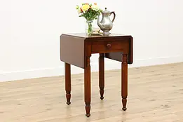 Sheraton Antique Walnut Drop Leaf Nightstand or Hall Console #51166