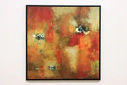 Red & Gold Abstract Vintage Giclee Print, Balint 50.5" #51547