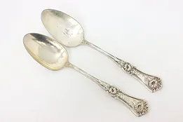 Pair of Antique Orange Blossom Silverplate Serving Spoons #49049