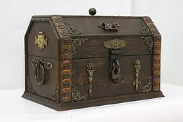 Pirate Treasure Chest, Jewelry or Collector Vintage Box #51524