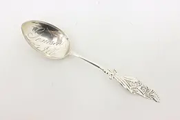 Sterling Silver Antique Engraved "Helen" Tea Spoon, Flowers #50669