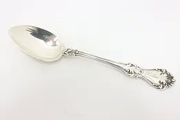 Traditional Antique Sterling Silver Engraved Tea Spoon R.W.S #50671