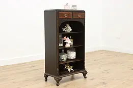 Georgian Design Antique Open Bookcase, Hall or Bath Cabinet #51420