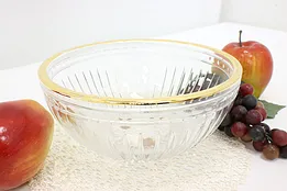 Waterford Marquis Gold Rim Glass Fruit Serving Bowl #48977