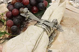 Victorian Antique Silverplate Dragonfly Napkin Ring, Grigley #45999