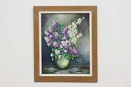 Hydrangeas Still Life Vintage Oil Painting Hendrick 24.5" #51476