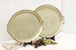 Pair of Italian Vintage Silver Gilt Serving Trays, Vietri #48592