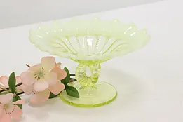 Opalescent Yellow Glass Vintage Sculpture or Key Dish #50411