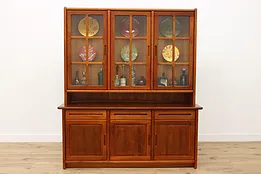 Danish Midcentury Modern Design Cherry China Display Cabinet #51635