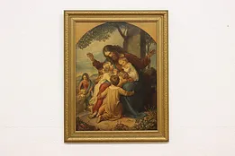 Jesus Christ & Children Vintage Art Print 28.5" #51731