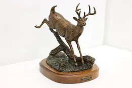 White Tail Deer Bronze Sculpture Vintage Statue, Wagner #51770