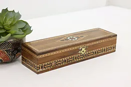 Syrian Vintage Inlay Mosaic Jewelry or Pen Box #51870