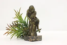 Asian Vintage Bronze Monkey Sculpture on Marble #51078