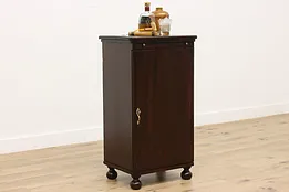 Mahogany Antique Humidor & Gaming Cabinet, Berkey & Gay #51047