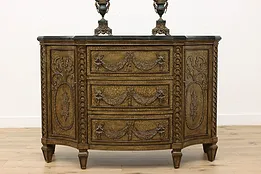 Country French Sideboard or Console, Granite, Marge Carson #50546