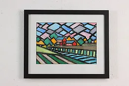 Ripon Farm Original Oil Pastel Painting, Bodden 15.5" #51293