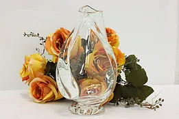 Blown Clear Glass Vintage Flower Vase, Ian #49661