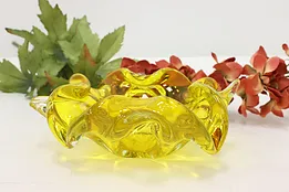 Murano Vintage Italian Canary Art Glass Sculpture Bowl #49304