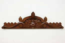 Victorian Architectural Salvage Antique Crest,  Carved Rose #51873