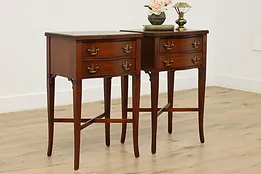 Pair of Georgian Vintage Nightstands, End or Side Tables #51752