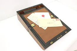 English Antique Marquetry Travel Lap Desk or Jewelry Chest #50640