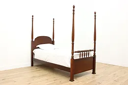 Georgian Design Vintage Birch Single or Twin Poster Bed #51767