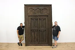 Indian Architectural Salvage Carved Temple Doors & Frame #52039