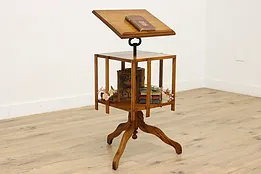 Craftsman Antique Book Stand & Spinning Bookcase, Marsh #52139