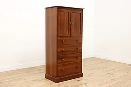 Craftsman Vintage Cherry Chifferobe Cabinet, Ethan Allen #52122