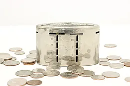 Nickel Plated Antique Recording Coin Bank, Germantown #51999