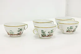 Set of 5 Vintage Italian Porcelain Tea Cups, Mantova Ginori #45771