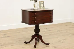 Empire Antique Mahogany Nightstand, Sewing or Lamp Table #52140