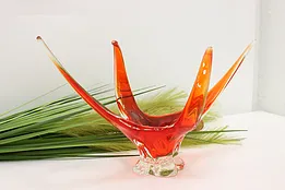 Murano Midcentury Blown Art Glass Centerpiece Bowl Sculpture #49309