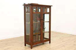 Arts & Crafts Mission Oak Antique Craftsman China Cabinet #51918