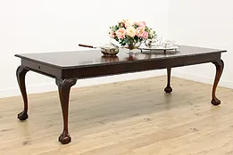 Georgian Vintage Mahogany Dining Table, Crank Open, 2 Leaves #52266