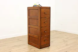 Oak Antique Office File Collector Cabinet, Library Bureau #52248