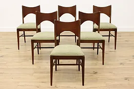 Set 6 Vintage Midcentury Modern Vintage Dining Chairs Lenoir #52320