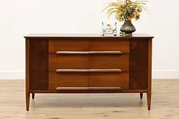 Midcentury Modern Vintage Walnut Dresser or Chest, Stanley #52417